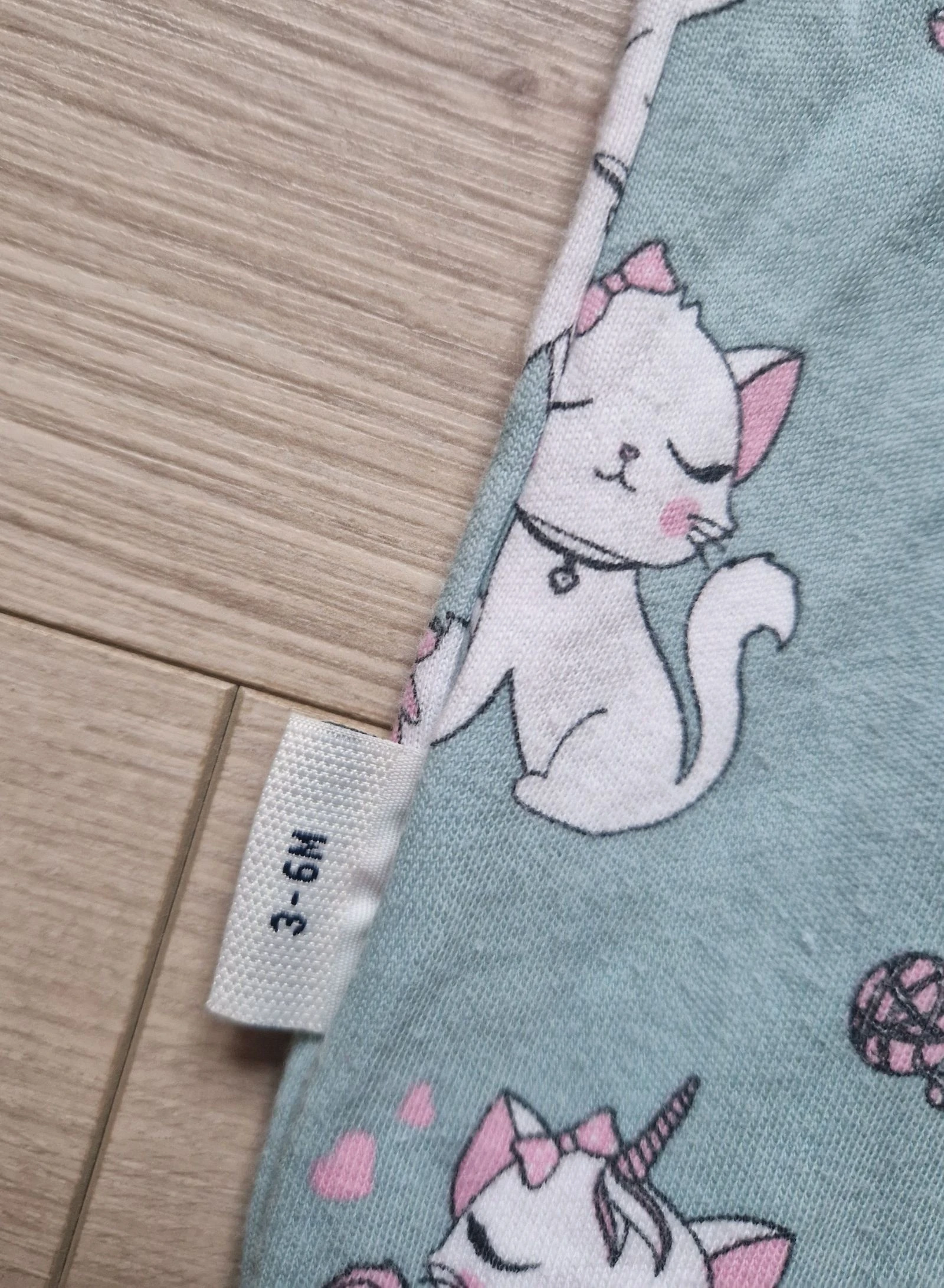 🦄 Pijama de bebé – Necix’s – motivo de gato unicornio – verde – talla 3-6 meses – buen estado – photo 6
